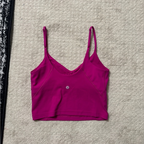 Lululemon Align Cropped Cami - Ripened Raspberry - Size 6 - Picture 3 of 4